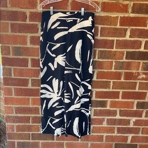 Black and White Abstract Print Pants